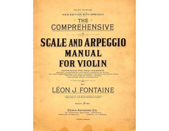 4672 | The Comprehensive Scale and Arpeggio Manual for Violin - New Edition with Appendix