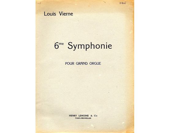 4676 | Vierne - 6me Symphonie - Pour Grand Orgue