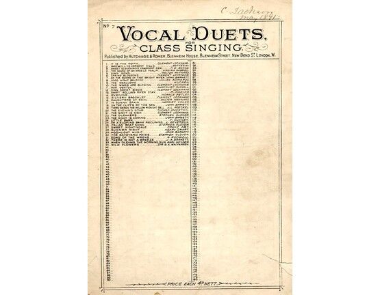 4712 | By the Banks of That Bright River - Vocal Duets for Class Singing No. 7 - Vocal Duet