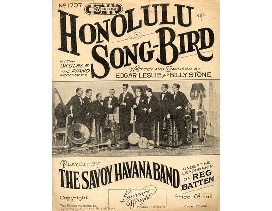 48 | Honolulu Song Bird - Song - Featuring The Savoy Havana Band - With Ukulele and Piano Accompaniment