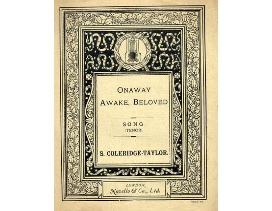 4837 | Onaway Awake Beloved -  From Cantata "Hiawatha's Wedding Feast",  Op. 30 in the Key G Flat for High Voice
