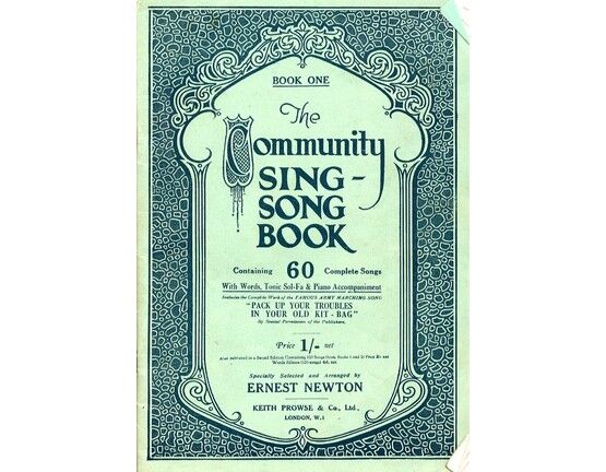 4843 | Book One - The Community Sing Song Book -  60 Songs complete with words, tonic sol fa and full piano accompaniment - Includes the famous Army Marching