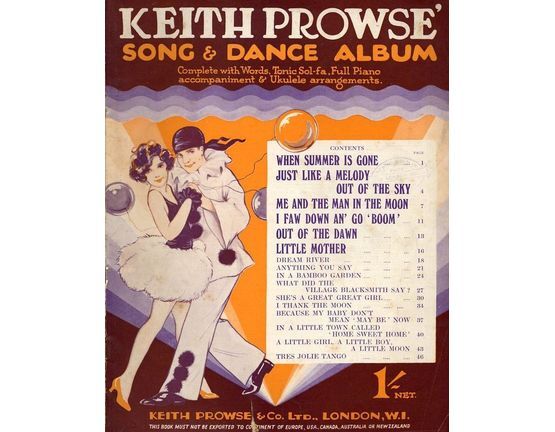 4843 | Keith Prowse' Song & Dance Album - Complete with Words, Tonic Sol-fa, Full Piano accompaniment & Ukulele arrangements