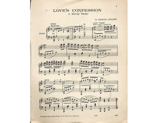 4843 | Love's Confession - A Melody Theme for Piano