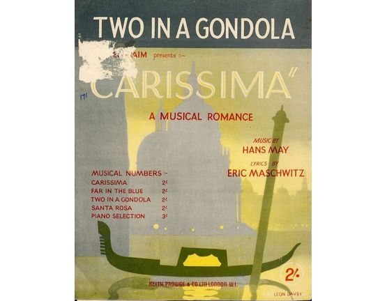 4843 | Two in a Gondola - From "Carissima" - A Musical Romance