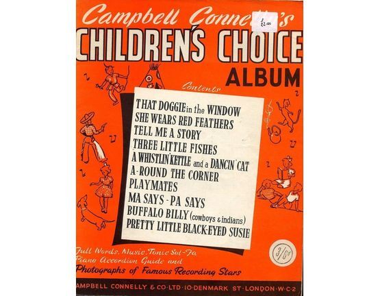 4856 | Campbell Connelly's Children's Choice Album - Full words, Music, Tonic Sol-Fa, Piano Accordion Guide and Photographs of Famous Recording Stars