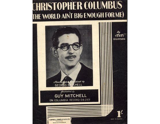 4856 | Christopher Columbus (The world ain't big enough for me) as performed by Avril Angers, Guy Mitchell