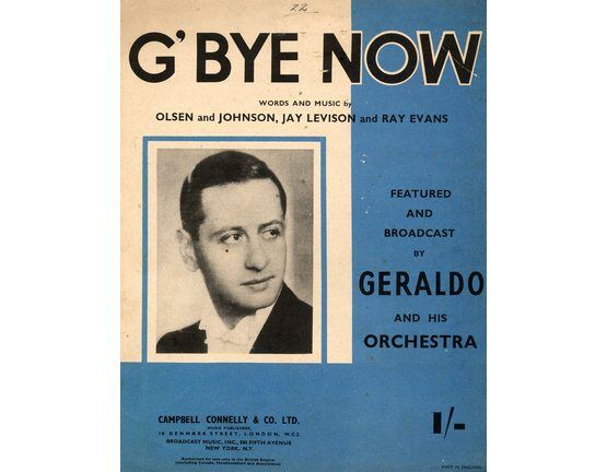 4856 | G'Bye Now - Song as performed by Geraldo