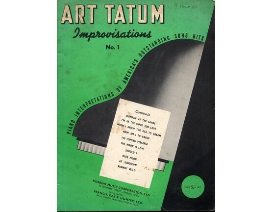 4860 | Art Tatum Improvisations No. 1 -  Piano Interpretations of America's outstanding Song Hits