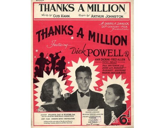 4861 | Thanks a  Million - From "Thanks a Million" - Featuring Dick Powell, Ann Dvorak Fred Allen and Patsy Kelly