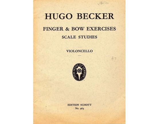 4864 | Finger & Bow Exercises - Scale Studies - Violoncello - Edition Schott No. 963