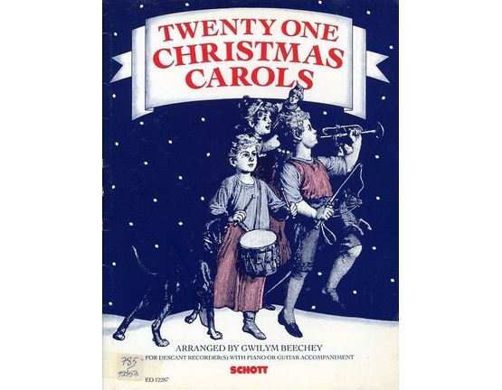 4864 | Twenty One Christmas Carols - for descant Recorder(s) with piano or Guitar Accompaniment