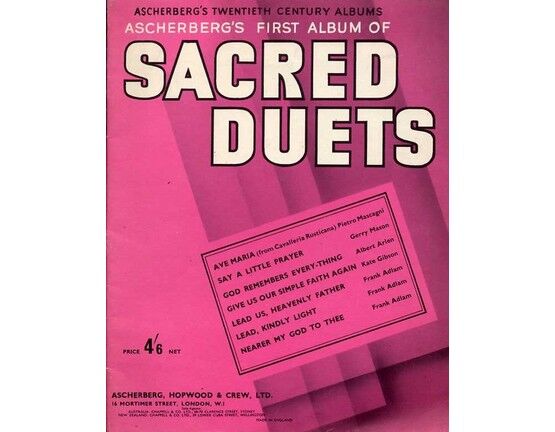 4895 | Ascherberg's First Album of Sacred Duets - With Piano accompaniment