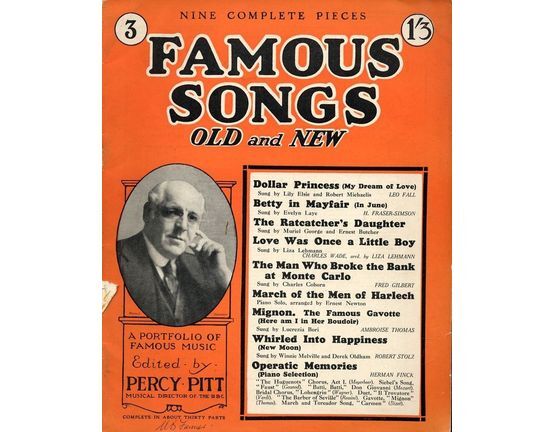 4895 | Famous Songs Old and New - No. 3 - Edited By Percy PItt, Musical Director of the BBC
