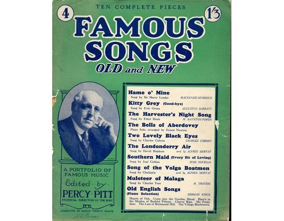 4895 | Famous Songs Old and New - No. 4 - Edited By Percy PItt, Musical Director of the BBC