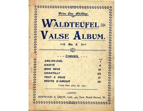 4895 | Waldteufel Valse Album -No.  3 - For Piano Solo