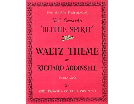 4931 | Waltz Theme -  From Noel Coward's "Blithe Spirit"  - Piano solo