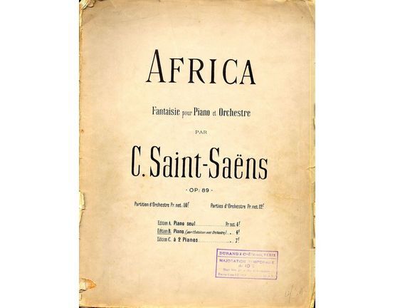 4932 | Africa - Fantaisie for Piano and Orchestra - Orchestra Part Reduced to 2nd Piano