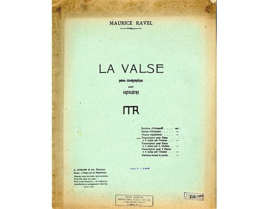4932 | La Valse  - poeme choregraphique pour orchestre - Transcription pour Piano a 2 mains