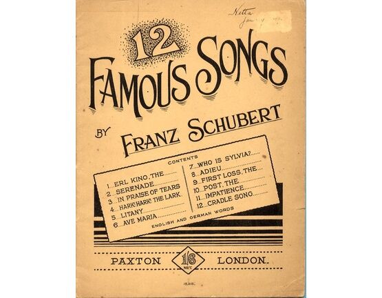 5 | 12 Famous Songs by Franz Schubert - In English and German