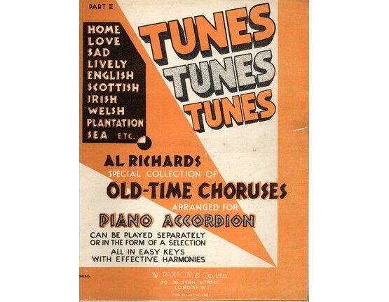 5 | Tunes Tunes Tunes, 2nd Selection - Special Collection of Old-Time Choruses arranged for Piano Accordion