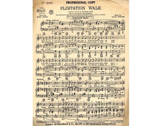 5047 | Flirtation Walk - From the First National & Vitaphone production ' Flirtation Walk' - Professional copy