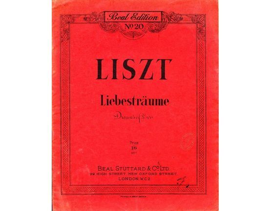 5145 | Liszt Liebestraume (dreams of Love) - Beal Edition No. 20