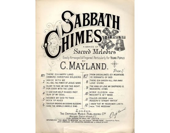 5148 | From Greenland's Icy Mountains and Ye Servants of God - Sabbath Chimes Series of Sacred Melodies No. 7