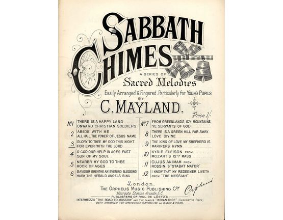 5148 | Glory to Thee my God this Night and For ever with the Lord - Sabbath Chimes Series of Sacred Melodies No. 3