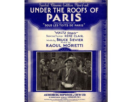 5167 | Under the Roofs of Paris - English version of "Sous les Toits de Paris"