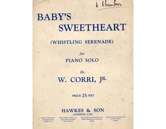5197 | Baby's Sweetheart (Whistling Serenade) - Piano Solo