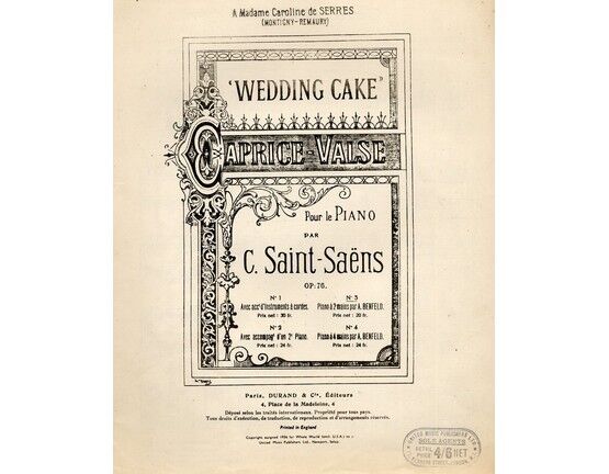5272 | Wedding Cake  - Caprice Valse for piano solo
