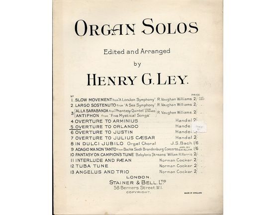 5275 | Overture to Orlando - Organ Solos Series No. 5