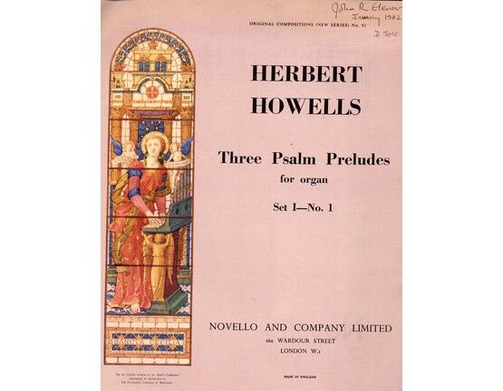 5283 | Three Psalm Preludes -  Set 1 - No 1 - Original Compositions (New Series) No. 82