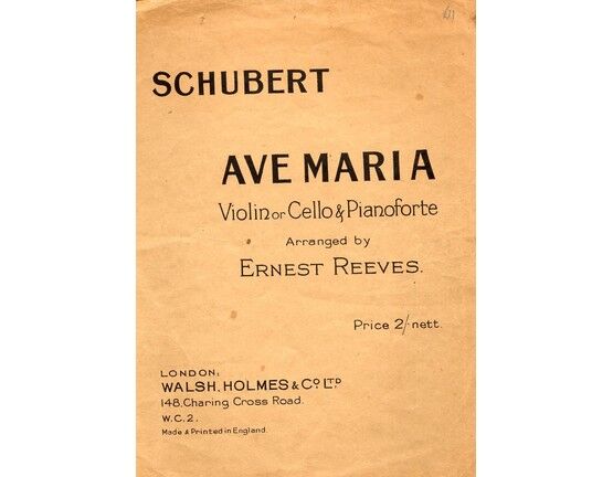 5324 | Ave Maria for violin and piano with seperate violin part