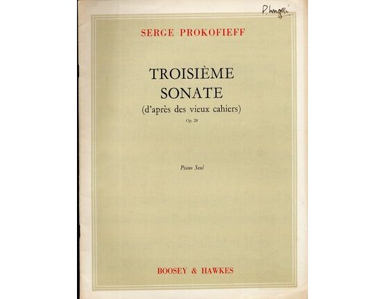 5329 | Prokofieff - Troisieme Sonata Op.28 for the piano