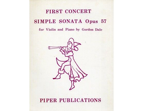 5366 | First Concert - Simple Sonata - Op. 57 - for violin and piano with seperate violin part