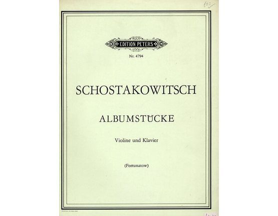 5368 | Albumstucke - For violin and piano with seperate violin part