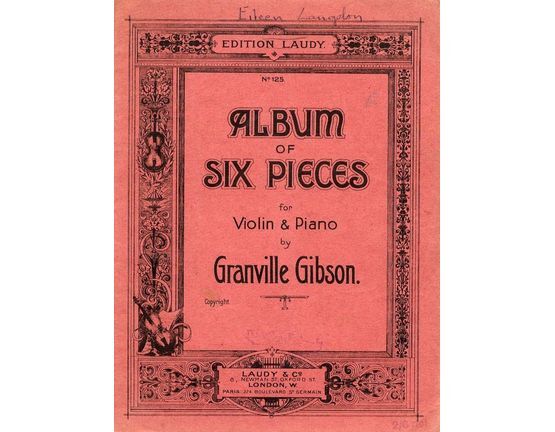 5401 | Album of Six Pieces for Violin and Piano - Edition Laudy Series of Albums for Violin and Piano No. 125