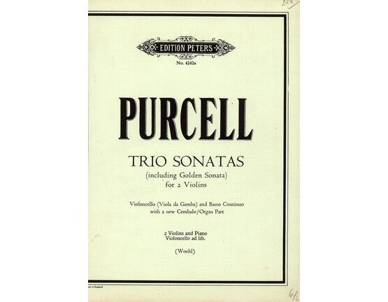 5430 | Trio Sonatas - including Golden Sonata - For violin and piano with seperate violin part - Peters Edition No. 4242a
