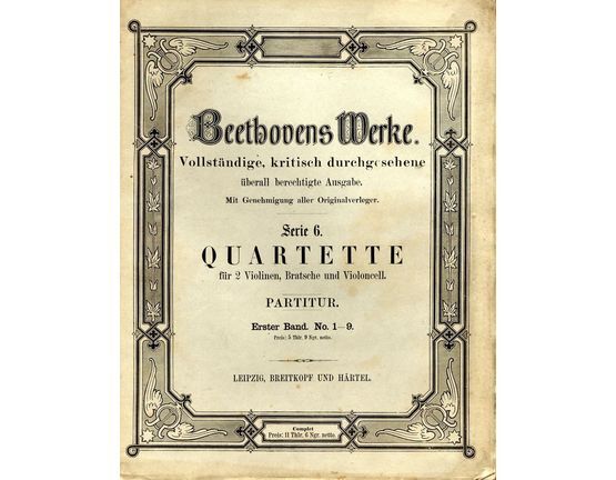 5599 | Beethovens Werke. Vollstandige, kritisch durchgesehene uberall berechtige Ausgabe. Mit Genehmigung aller Originalverleger.