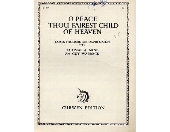 575 | O Peace Thou Fairest Child of Heaven - Song for Piano and Voice
