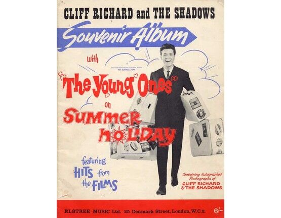5829 | Cliff Richard and The Shadows Souvenir Album - with The Young Ones on Summer Holiday - Featuring Hits from the Film and Autographed Photos