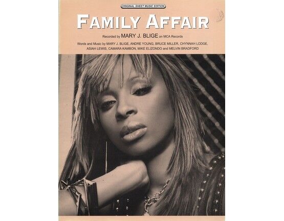 5892 | Family Affair - Featuring Mary J. Blige - Original Sheet Music Edition