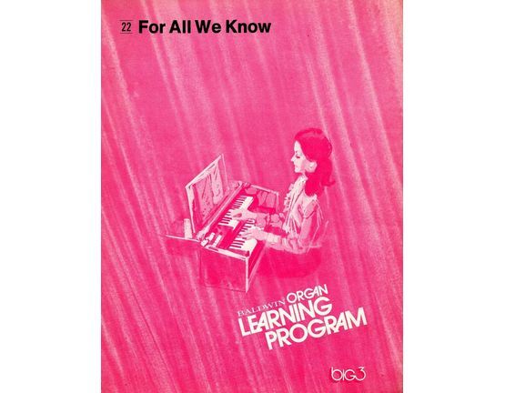 5932 | For All We Know - The Bladwin Organ Learning Program No. 22