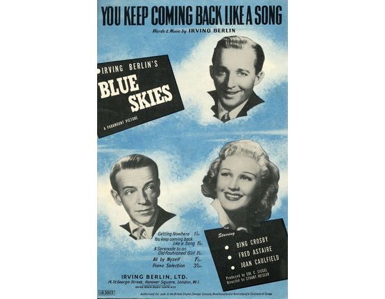 6083 | You Keep Coming Back Like A Song - Bing Crosby, Fred Astaire and Joan Caulfield from "Blue Skies" - Song