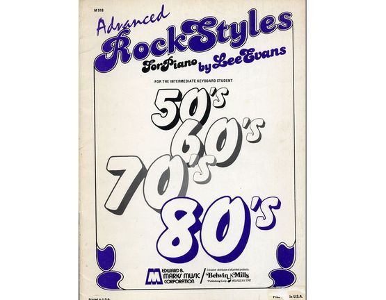 6089 | Advanced Rock Styles for Piano - 50's, 60's, 70's and 80's - For the intermediate student
