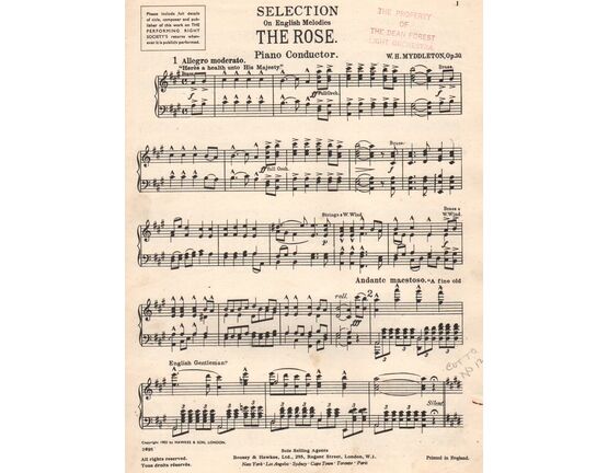 6099 | 'The Rose' - Selection.  On English melodies
