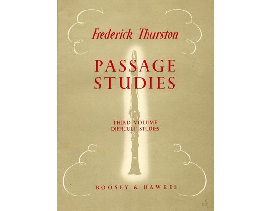 6105 | Passage Studies for the B flat Clarinet - Third Volume - Difficult Studies