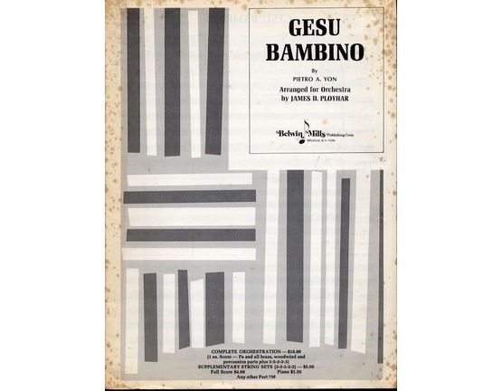 6106 | Gesu Bambino - Arranged for Orchestra - Full Score